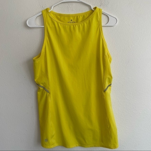 ATHLETA YELLOW REFLECTIVE RUNNING TANK - Picture 1 of 8
